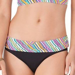 NWT Anne Cole Rainbow Mid-Rise Bikini Bottom XS